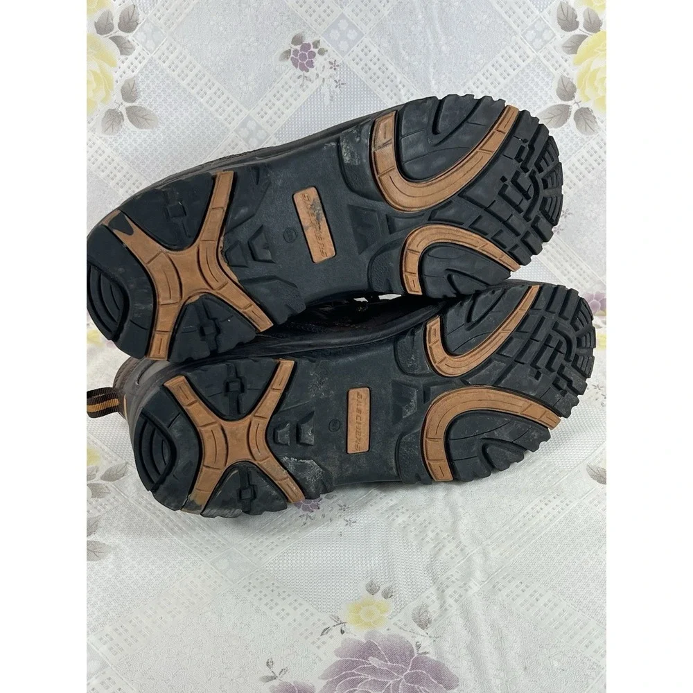 Skechers‎ Relment Traven Waterproof Hiking Boots Brown Leather US 15 Men #65529